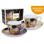 Komplet dwóch filiżanek Carmani 250ml ze spodkami - G. Klimt, Pocałunek - 2