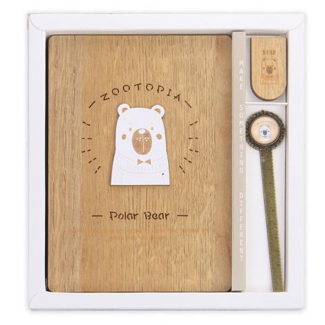 Notes Drewniany dpCraft 130x185mm/128, Miś