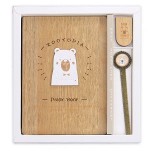 Notes Drewniany dpCraft 130x185mm/128, Miś