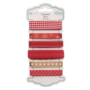 Tasiemki satynowe dpCraft Red Glamour, 6x2m
