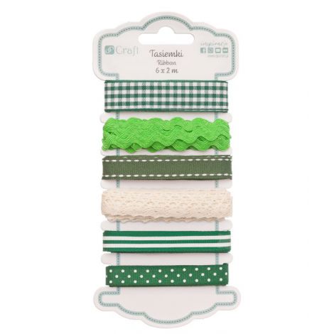 Tasiemki satynowe dpCraft Evergreen, 6x2m