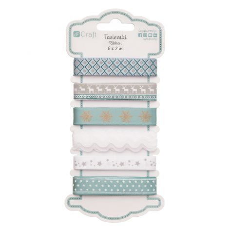 Tasiemki satynowe dpCraft Azure Serenity, 6x2m