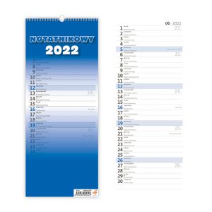 2024 Kalendarz Spirala Narcissus Notatnikowy, Niebieski