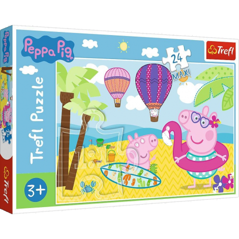 Puzzle Trefl Maxi 24el Świnka Peppa: Na wakacjach