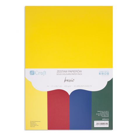 Zestaw papierów dpCraft A4/20/220g, Basic