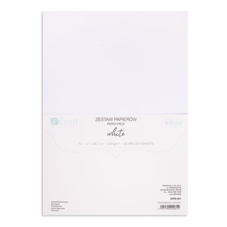 Zestaw papierów dpCraft A4/20/220g, White