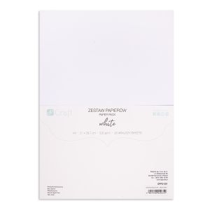 Zestaw papierów dpCraft A4/20/220g, White