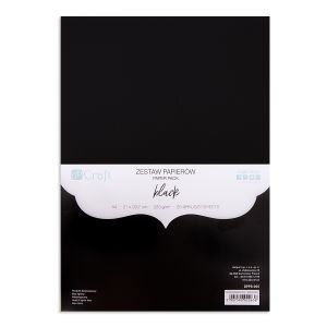 Zestaw papierów dpCraft A4/20/220g, Czarny