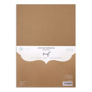 Zestaw papierów dpCraft A4/20/220g, Kraft