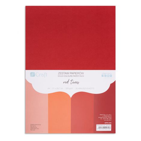 Zestaw papierów dpCraft A4/20/220g, Red Tones