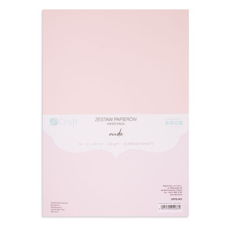 Zestaw papierów dpCraft A4/20/220g, Nude
