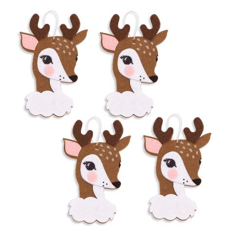Kreatywna Dekoracja dpCraft z filcu Bambi, 4szt