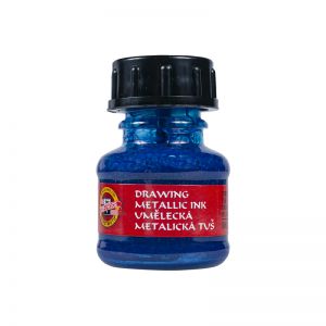 Tusz kreślarski Koh-i-Noor Metalik 20g, Błękitny
