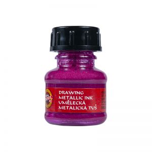 Tusz kreślarski Koh-i-Noor Metalik 20g, Magenta