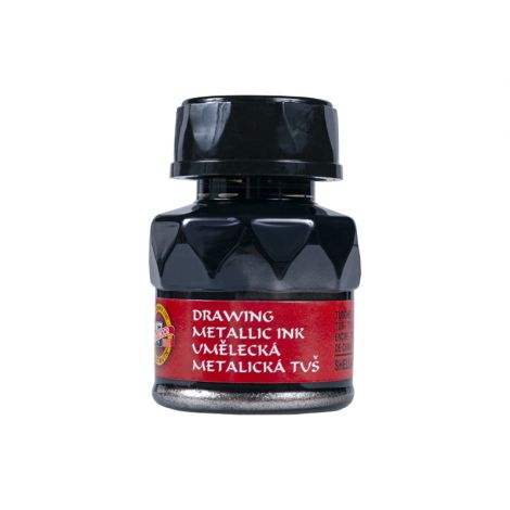 Tusz kreślarski Koh-i-Noor Metalik 20g, Czarny