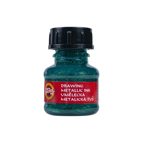 Tusz kreślarski Koh-i-Noor Metalik 20g, Zieleń ftalocyjanowa