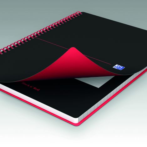 Kołozeszyt Oxford Black N'Red A5/70 kratka - 2