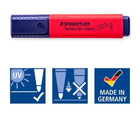 Zakreślacz Staedtler Classic Colors, mocny czerwony - 6