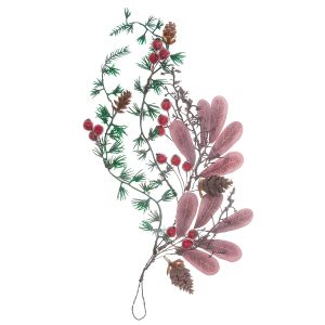 Gałązka Jałowca dpCraft Szroniona z Jagodami czerwonymi, 40cm