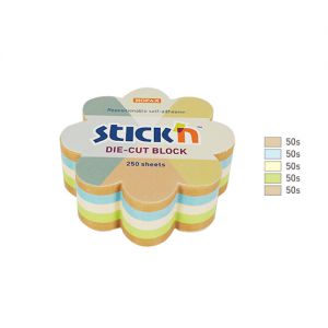 Karteczki samoprzylepne Stick'n 67x67mm, 250szt Kwiatek