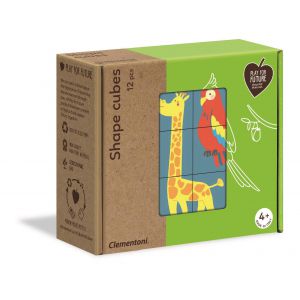Kostki Clementoni 12el Play For Future Kształty - Zwierzęta