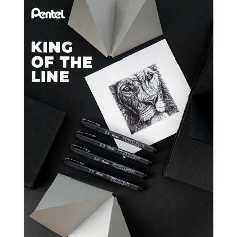 Zestaw Cienkopisów kalibrowanych Pentel Pointliner - 2