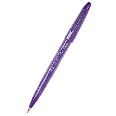 Pisak pędzelkowy Pentel Brush Sign Pen do kaligrafii, Fioletowy