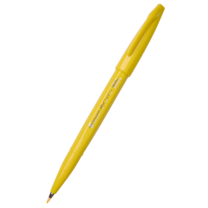 Pisak pędzelkowy Pentel Brush Sign Pen do kaligrafii, Żółty