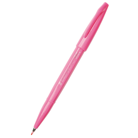 Pisak pędzelkowy Pentel Brush Sign Pen do kaligrafii, Różowy