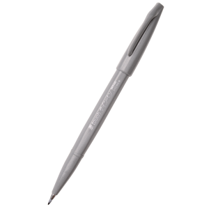 Pisak pędzelkowy Pentel Brush Sign Pen do kaligrafii, Szary
