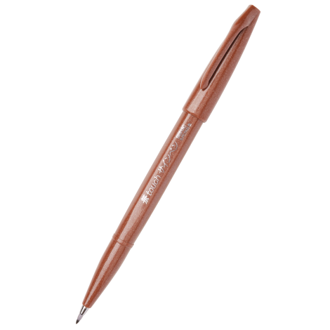 Pisak pędzelkowy Pentel Brush Sign Pen do kaligrafii, Brązowy
