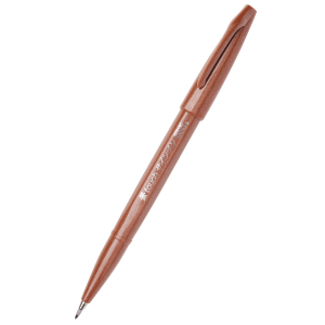 Pisak pędzelkowy Pentel Brush Sign Pen do kaligrafii, Brązowy