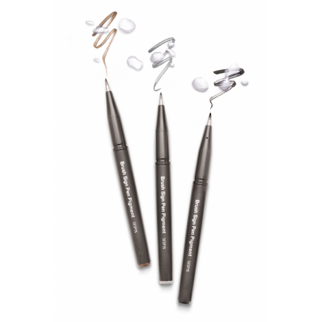Zestaw pisaków pędzelkowych Pentel do kaligrafii i liternictwa Pigment, 4 kolory - 3