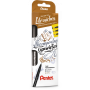 Zestaw pisaków pędzelkowych Pentel do kaligrafii i liternictwa Pigment, 4 kolory - 5