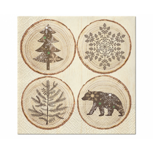 Serwetki Wood Slice 33x33 cm 20 szt.