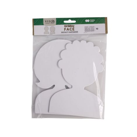 Zestaw kształtów kartonowych Happy Color Face Boy&Girl, 10szt - 2