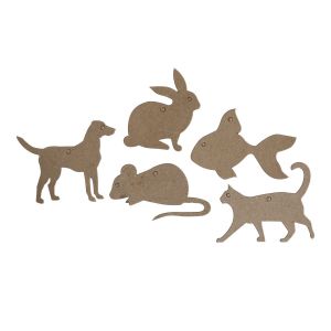 Zestaw kształtów tekturowych Happy Color Pets, 5szt