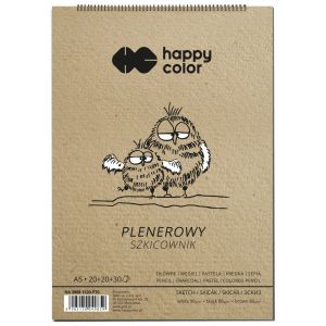 Szkicownik na spirali Happy Color Plenerowy A5/70/80-90g