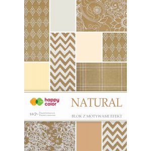 Blok z motywami Happy Color Effect Natural A4/10/170-220g