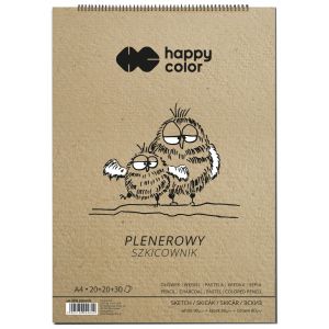 Szkicownik na spirali Happy Color Plenerowy A4/70//80-90g