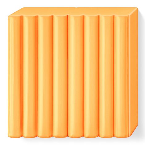 Kostka FIMO leather effect 57g, neon pomarańczowy, masa termoutwardzalna - 2