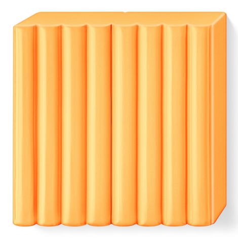 Kostka FIMO leather effect 57g, neon pomarańczowy, masa termoutwardzalna - 2
