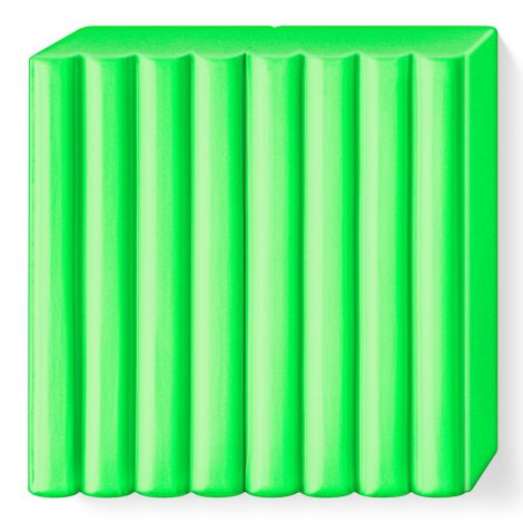 Kostka FIMO leather effect 57g, neon zielony, masa termoutwardzalna - 2