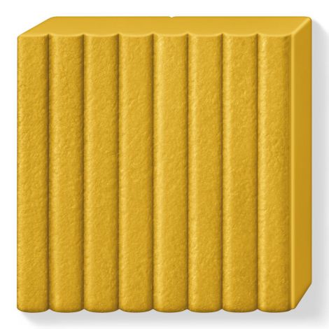 Kostka FIMO leather effect 57g, ochra, masa termoutwardzalna - 2
