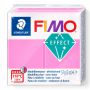 Kostka FIMO leather effect 57g, neon różowy, masa termoutwardzalna - 2