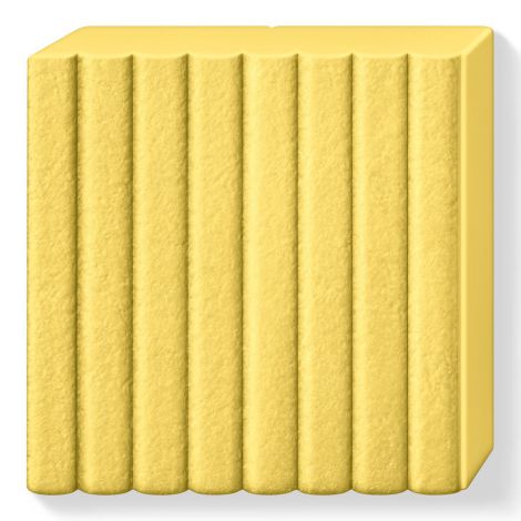 Kostka FIMO leather effect 57g, żółty szafran, masa termoutwardzalna - 2