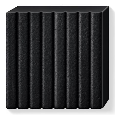 Kostka FIMO leather effect 57g, czarny, masa termoutwardzalna - 2