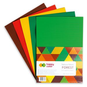 Tektura falista FOREST A4/5 5 kolorów