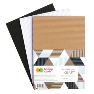 Tektura falista KRAFT A4/10 3 kolory