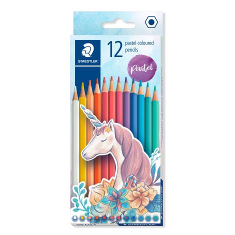 Kredki ołówkowe Staedtler Pastel sześciokątne, 12 kolorów